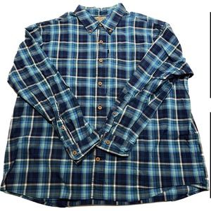 Duluth Trading Company Men’s‎ Xl Long Sleeve Green and Blue Casual Button Down